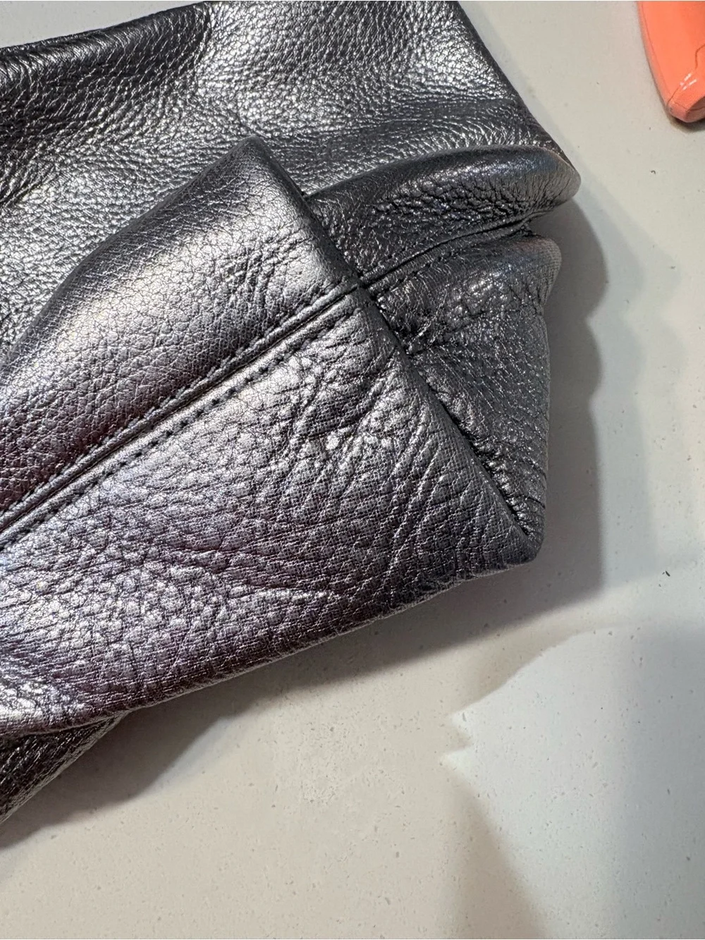 Kate Spade Janaya shiny silver hobo bag